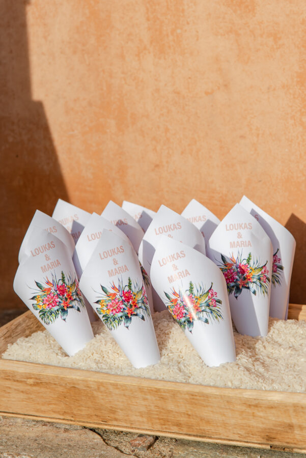 wedding cones for the rice