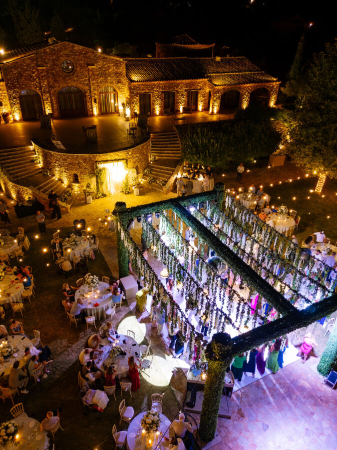 cocktail hour at Pyrgos Petreza vineyard wedding